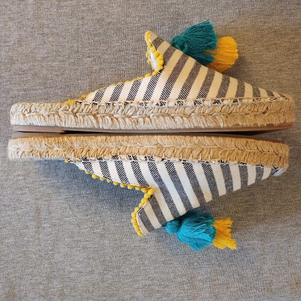 Boden Slip On Espadrille Tassel Mules Flats Women's Size 38 EU - Picture 5 of 16